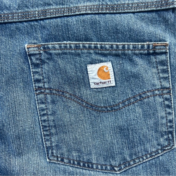 Vintage Carhartt Loose Fit Jeans Medium Wash Blue Denim B189 LVN 40x34 - Picture 4 of 11